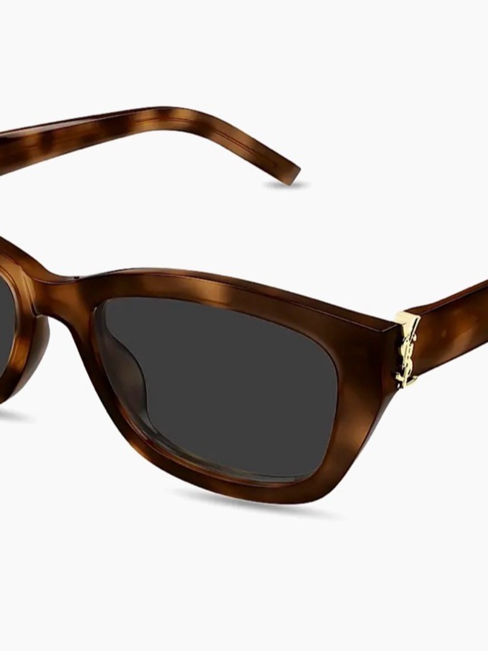 NEW Saint Laurent Cat Eye Sunglasses 55mm Havana Silver $475 NIB AUTHENTIC - Picture 4 of 6